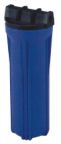 天水飲水設備 - 各式零配件 - F-YT102B / F-YT102L 一字頭黑上蓋 • 藍罐 / 透明罐 ( 10 吋 ) • 2分牙